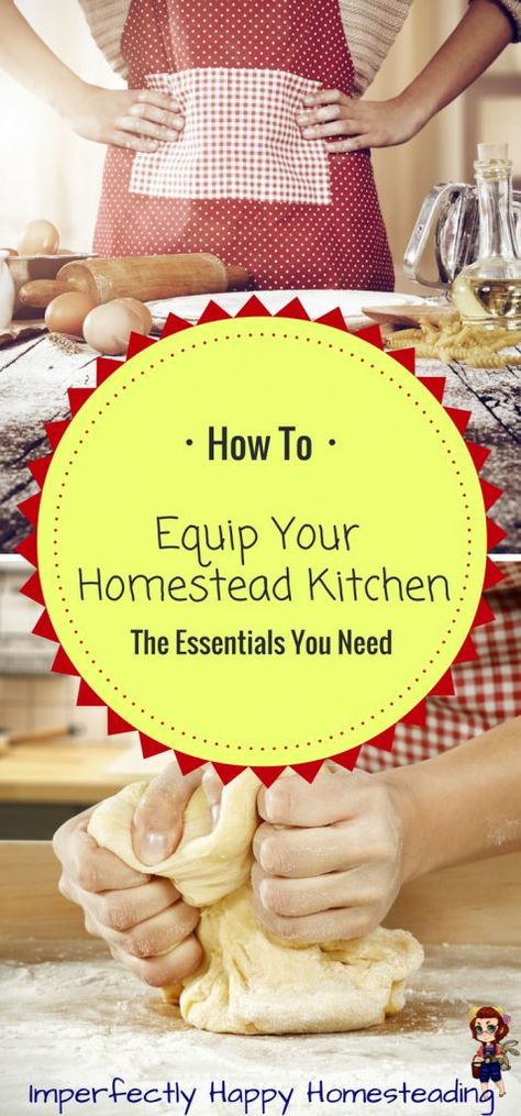 How to equip your homestead kitchen for every homesteader, back yard farm and prepper. It is more than cast iron skillets! Homestead Kitchen, Homesteading Diy, Homestead Farm, Homesteading Skills, Homestead Living, Urban Homesteading, Mini Farm, Living Off The Land, Homestead Survival