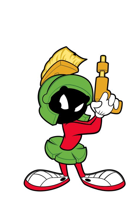 Marvin the Martian: This spacefaring villain from Looney Tunes is determined to destroy Earth.  Recognizable by his helmet and monotone voice, Marvin's constant cry of "I hate working weekends!" adds humor to his intergalactic pursuits. Movies For Boys, Acrylic Display Case, Marvin The Martian, Vintage Cartoon, The Martian, Display Boxes, Looney Tunes, Laser Engraved, Toy Collection