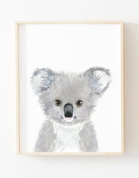 Australian Animal Nursery, Australian Nursery, Koala Nursery, Baby Animal Art, Nursery Art Decor, Animal Wall Art Nursery, Animal Art Prints, Animals Nursery, Baby Koala