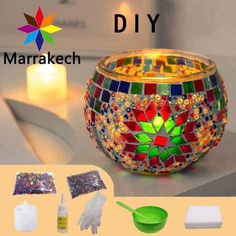 Handmade Diy Mosaic Glass Bowl Candle Holder Tealight Candleholder Home Decor Christmas Party Wedding - Buy Mosaic Tealight Holder,Turkish Mosaic Candle Holders,Handmade Turkish Moroccan Glass Mosaic Candle Holder Tea Light Votive Candle Holders Product on Alibaba.com Mosaic Candle Holders, Mosaic Candle, Turkish Mosaic, Diy Mosaic, Mosaic Lamp, Mosaic Mirror, Home Decor Christmas, Bowl Candle, Mosaic Diy