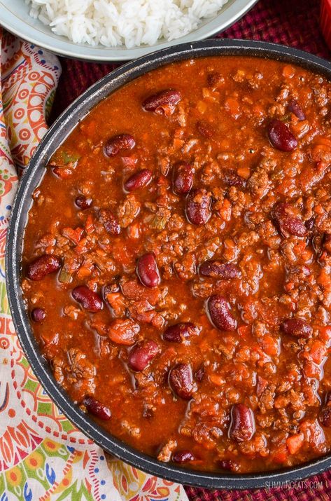 Quick Chili Recipe, Slimmers World Recipes, Mince Dishes, Chilli Con Carne Recipe, Nut Roast, Con Carne Recipe, Sw Recipes, Chilli Recipe, Chilli Recipes