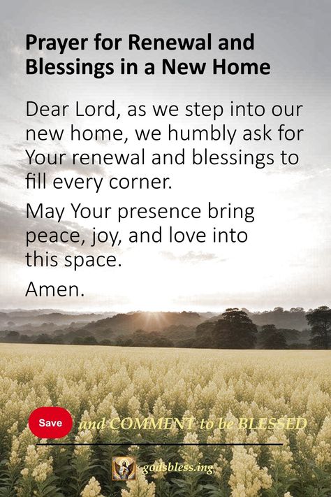 Prayer for Renewal and Blessings in a New Home Blessings For A New Home, New Home Prayer, Prayer For A New Home, Prayer For Guidance, Angel Tarot Cards, Angel Tarot, Everyday Prayers, Spiritual Prayers, Bible Love