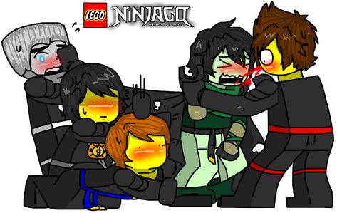 Lloyd X Kai, Ninjago Greenflame, Lego Ninjago Nya, Ninjago Cole, Ninja Turtles Funny, Ninjago Kai, Minecraft Anime, Anime Stars, Lego Ninjago Movie