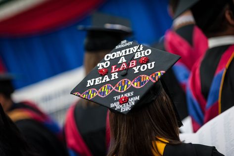 Mls Graduation Cap, Mlt Graduation Pictures, Biology Degree Graduation Caps, Science Teacher Graduation Cap, Science Cap Decoration, Lab Graduation Cap, Women In Stem Graduation Cap, Biochemistry Graduation Cap, Graduation Cap Designs Science