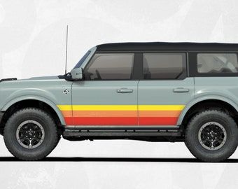 Bronco Stripes, Beast Design, Jeep Cherokee Xj, Bronco Sports, Retro Stripes, Retro Vintage Style, Jeep Cherokee, Ford Bronco, Dream Car