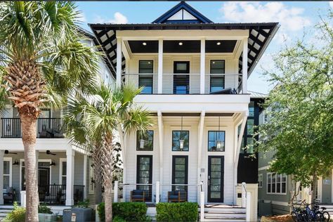 Rosemary Beach Homes, Seacrest Beach, Lagoon Pool, Pool Waterfall, Porch And Balcony, Beach Homes, Modern Beach House, Rosemary Beach, Modern Beach