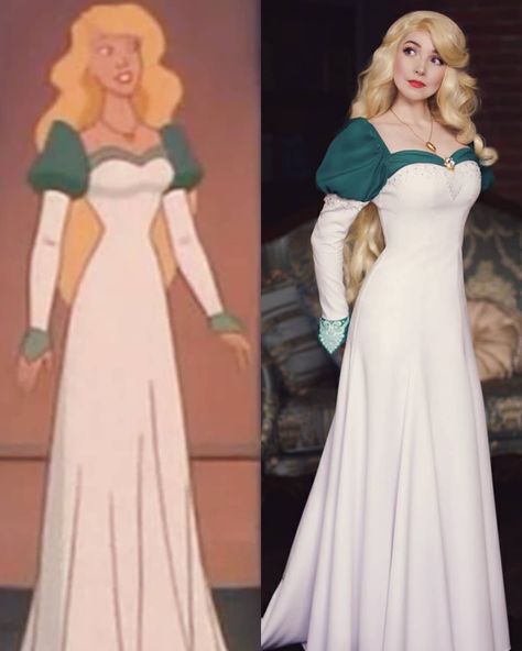 Princess Odette Dress, Odette Dress The Swan Princess, Odette Swan Princess Cosplay, The Swan Princess Odette Dresses, The Swan Princess Cosplay, Odette Swan Princess Dress, Inside Out Outfits, Swan Princess Cosplay, Swan Princess Costume