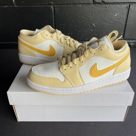 Air Jordan 1 Low Women's Shoes Yellow Yellow Air Jordan 1 Low, Yellow Jordans, Air Jordan 1 Low Women, Low Jordan 1, Collage Pics, Jordan Low, Shoes Yellow, Air Jordan 1 Low, Jordan 1 Low