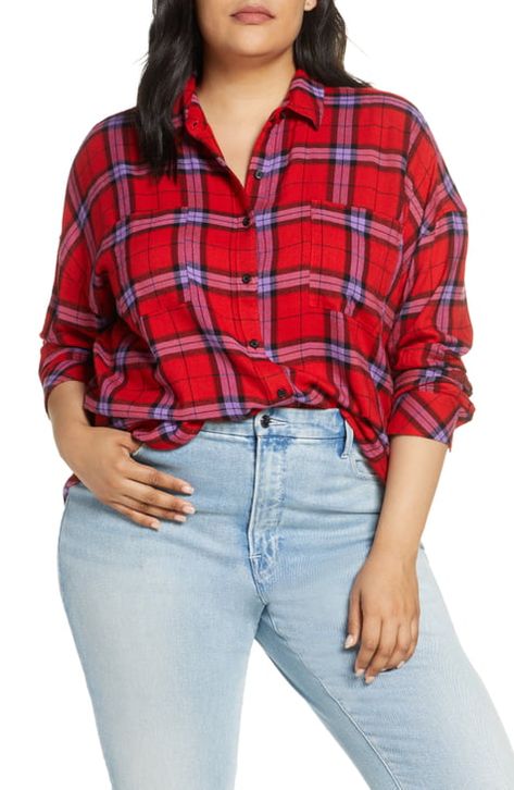 Tomboy Attitude, Cool Tomboy, Buttoned Shirt, Scarf Top, Gingham Shirt, Tunic Tank Tops, Insta Stories, Boyfriend Shirt, Casual Fit