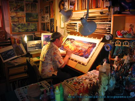 Artist Workspace, Art Studio Space, Bd Art, Art Studio Room, Disney Artists, Artistic Space, Lifetime Achievement Award, Dream Studio, Studio Room