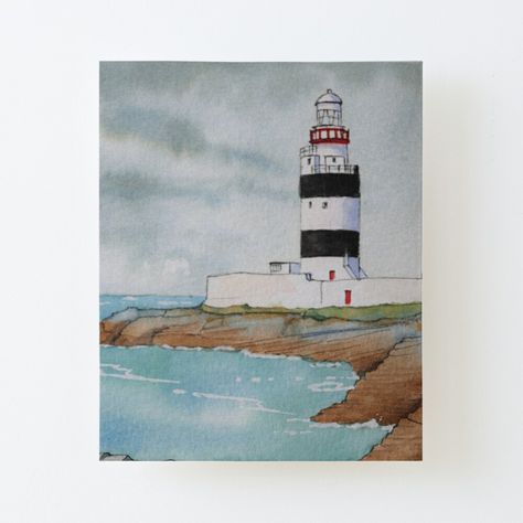 Get my art printed on awesome products. Support me at Redbubble #RBandME: https://www.redbubble.com/i/canvas-print/Hook-Lighthouse-Ireland-by-JohnRay27/68948812.56DNM?asc=u Ireland Drawing, Lighthouse Ireland, Wood Print, Lighthouse, My Art, Awesome Products, Independent Artist, Canvas Print, Canvas Prints