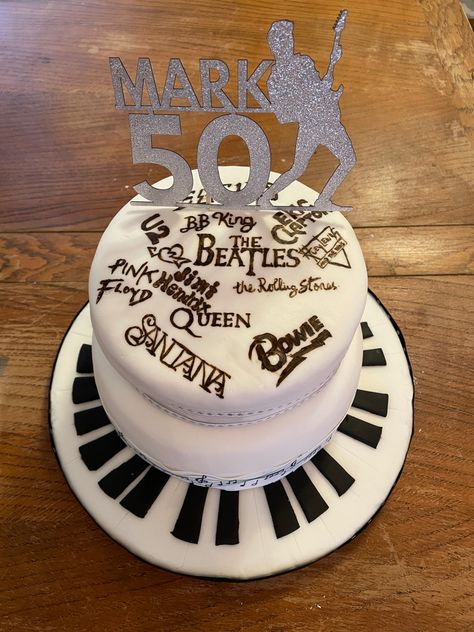 Music Themed Birthday, Rock Cakes, Music Themed Cakes, Cake Band, Band Names, Rock Cake, Music Birthday, Themed Birthday Cakes, Edible Ink