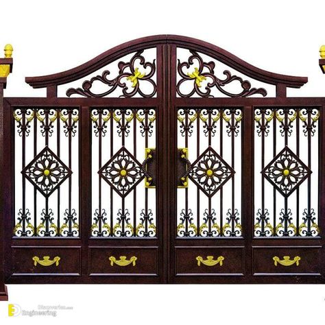 Gate Design Ideas, Modern Main Gate Designs, Arch Gate, Wooden Door Entrance, Home Gate Design, Gate Wall Design, Grill Gate, Gate Designs Modern, Fence Gate Design