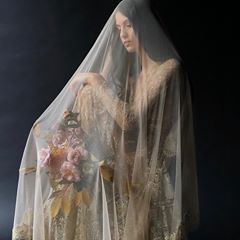 Hart Floral, Flower Shoot, Modern Veil, Silk Tulle Veil, Botanical Inspiration, Future Aesthetic, Veiled Woman, Photo Mode, Tulle Veil