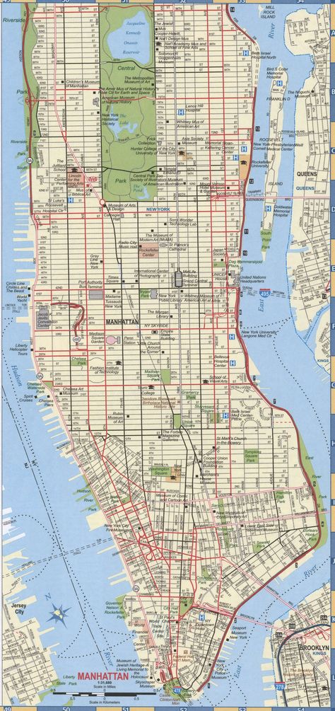 Manhattan road map Nyc Neighborhood Map, Map Of Manhattan New York, Manhattan Subway Map, Map Of Manhattan, Map Of New York City, Manhattan Map, Nyc Map, New York Map, Map Printable