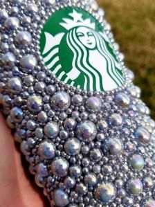 Bling Starbucks Cup Bling Starbucks Tumbler Pearl Starbucks | Etsy Grande Starbucks Cup, Starbucks Diy, Custom Badges, Acrylic Tumblers, Plastic Tumblers, Starbucks Cup, Starbucks Tumbler, Happy Vibes, But First Coffee