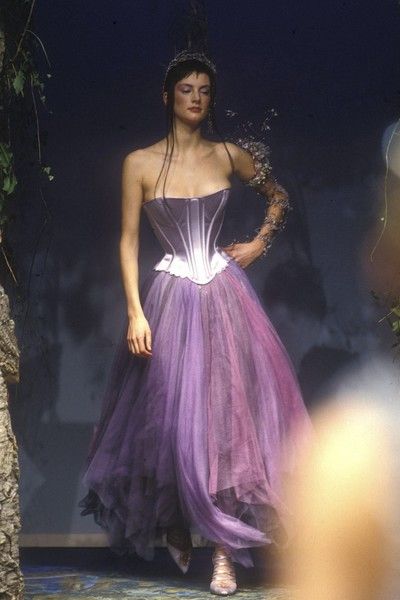 Purple Dress Runway, Purple Gala Dress, 90s Runway Fashion, Runway Fashion Couture, Vintage Runway, Runway Dresses, Christian Lacroix, Fancy Dresses, Purple Dress