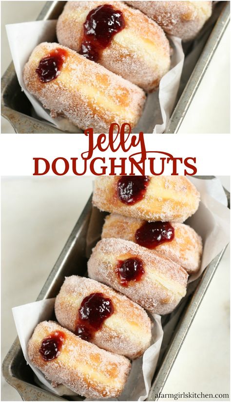 Jelly Donuts Recipe, Donuts Filled, Doughnuts Easy, Jelly Donuts, Doughnut Recipe Easy, Donut Calories, Donut Filling, Jelly Doughnuts, Homemade Donuts Recipe