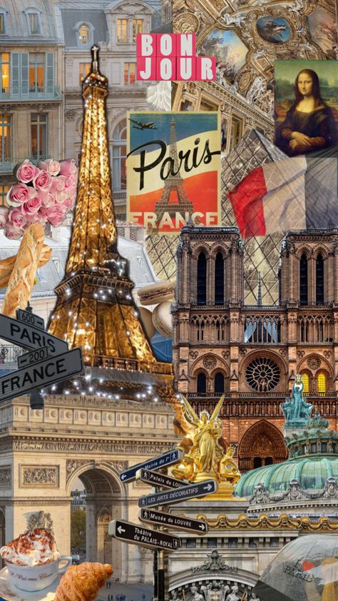 Paris France Wallpaper, Paris Background, France Wallpaper, Creative Writing Ideas, France Aesthetic, City Sketch, Travel Collage, Collage Art Projects, Paris Aesthetic