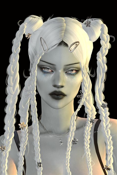 Sims 4 Cc Clawdeen Wolf, Sims 4 Cc Goth Hair Patreon, Ts4 Goth Cc Patreon, Ts4 Punk Hair, Sims 4 Cc Shirt Accessory, Simberleen Cc, Sims 4 Cc Black And White Hair, Sims 4 White Hair, Pastel Goth Sims 4 Cc