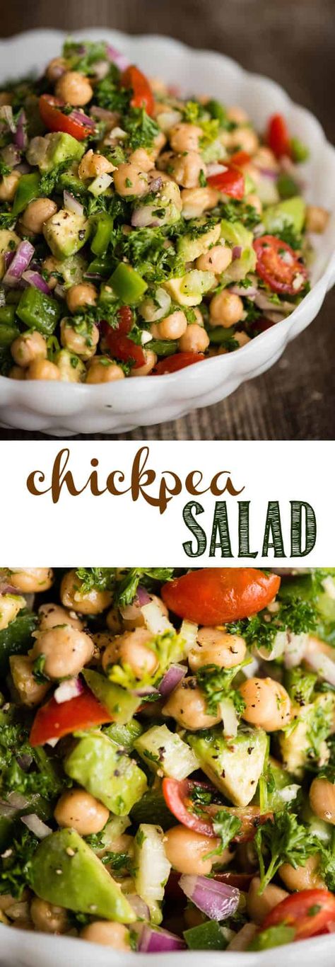 Chickpea Salad With Olives, Avocado Garbanzo Bean Salad, Chickpea Olive Oil Salad, Chickpea Celery Salad, Chickpea And Avocado Salad, Vegan Egg Salad Chickpea, Chickpea Salad Recipes, Salad Pasta, Easy Salad