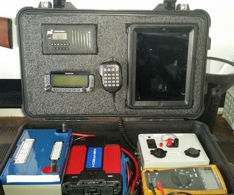 Communication / power box Handheld Ham Radio, Breakout Boxes, Radio Kit, Survival Project, Emergency Radio, Scanner App, Pelican Case, Go Kit, Hobby Electronics