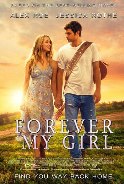 My Girl Movie Poster, Forever My Girl Movie, Best Love Story Movies, My Girl Movie, Jessica Rothe, Alex Roe, Love Story Movie, British Movies, Forever My Girl