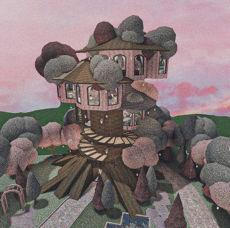 Bloxburg Treehouse Build, Bloxburg Fairy House Ideas, Bloxburg Treehouse Layout, Bloxburg Treehouse Ideas, Two Story House Bloxburg, Treehouse Layout, Bloxburg Fairy House, Bloxburg Treehouse, One Story House Bloxburg