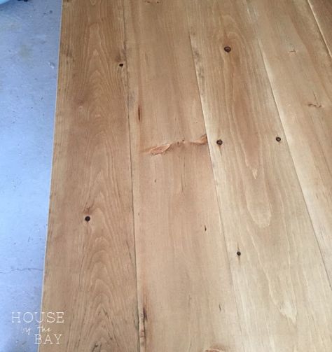 Wood Plank Projects, Wood Plank Table Top, Plank Projects, Wood Plank Table, Wood Planks Diy, Table Top Diy, Dark Wood Kitchen Cabinets, Plank Table, Wood Table Diy