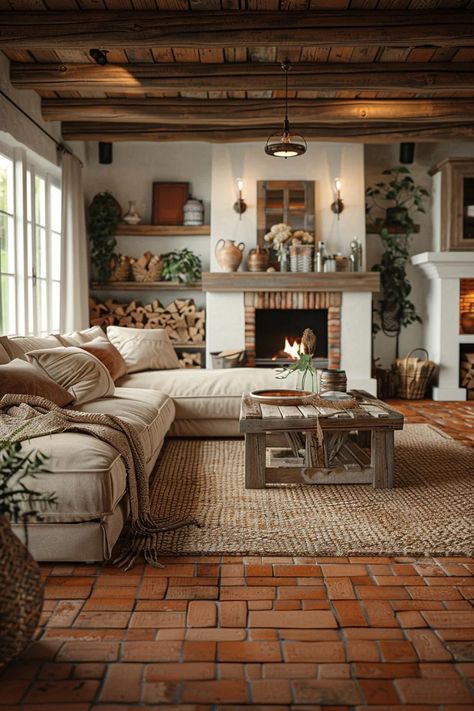 19 Unique Earthy Living Room Ideas for a Cozy Home Makeover 60 Cozy Fresh Living Room, Cozy Unique Living Room, Cozy Wooden Living Room, Coffee Living Room Ideas, Earthy Boho Home Aesthetic, Earthy Home Living Room, Living Room Ranch Style House, How To Make Your Apartment Cozy, Minimal Earthy Living Room