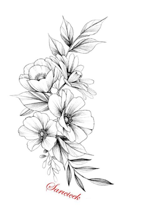 Feminine Shoulder Tattoos, Hip Thigh Tattoos, Wonderland Tattoo, Stencils For Wood Signs, Peony Art, Clever Tattoos, Thigh Tattoos Women, Women's Tattoo, Black And White Flowers