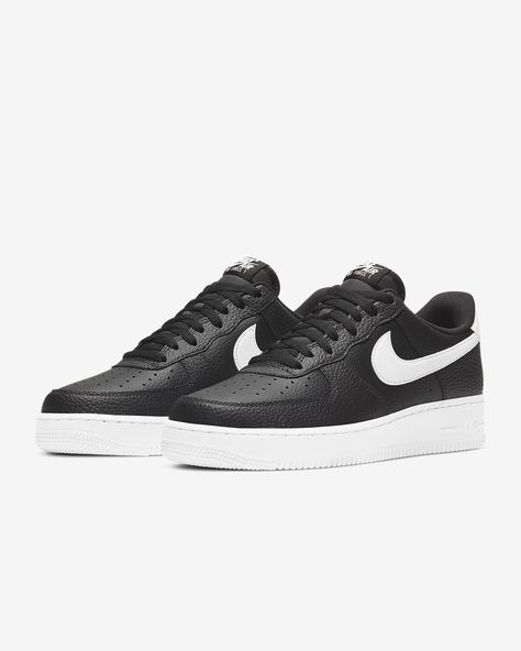 Nike Air Force 1 '07 Men's Shoes. Nike.com Nike Air Force Black, Nike Air Force 1 Black, Black Nike Sneakers, New Nike Air Force, Baskets Nike, Nike Air Force 1 07, Colorful Shoes, Mens Nike Shoes, Black Nike