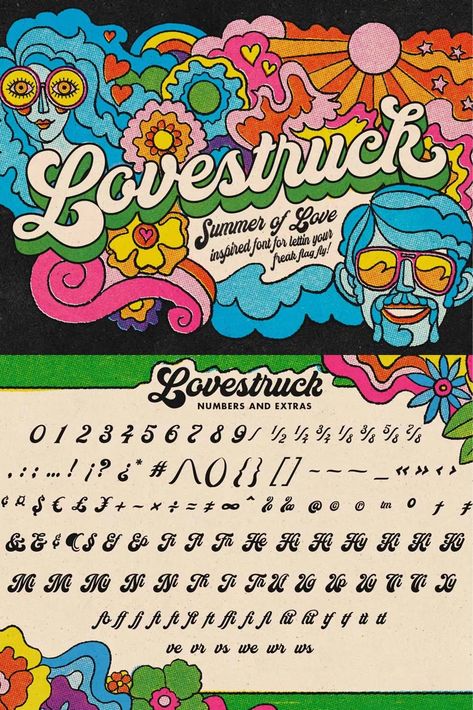 Lovestruck | 70s Script Font Check more at https://leasted.com/fonts/lovestruck-70s-script-font/ 70s Font Alphabet, 70s Font Typography, 1970s Lettering, 70s Signage, 70s Lettering, 70s Magazine, 70s Typography, Groovy Nails, 70s Font