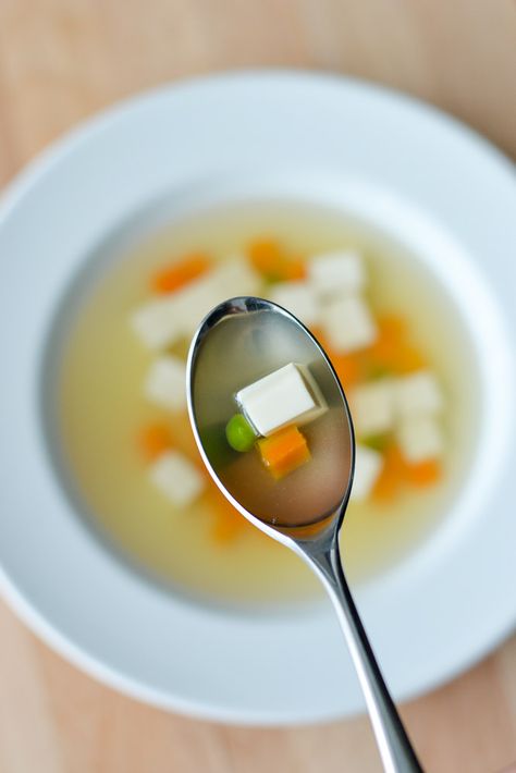 Thai Clear soup with Tofu and Veggies, Homemade Broth Vege Soups, Clear Soups, Clear Broth Soups, Broth Soups, Kannamma Cooks, Soup With Tofu, Thai Tofu, Soup Thai, Surgery Humor