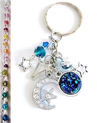 Amazon Handmade, Moon Charm, Silver Rhinestone, Half Moon, Christmas Wishlist, Star Charms, Love Gifts, Silver Beads, Swarovski Crystals