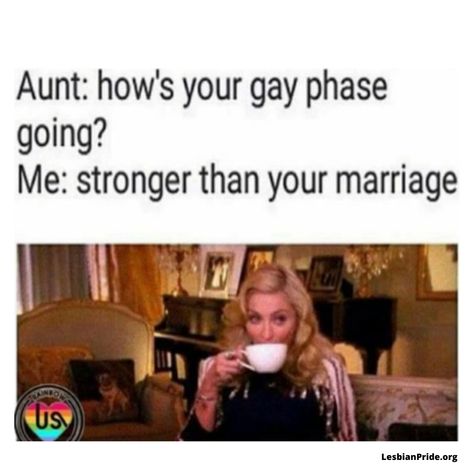 Be sure to follow us for more Lesbian, Gay, Tomboy, Queer, LGBT, LGBTQ+ Conent. Remember Love is Love <3 #LesbianCouple #LesbianLove #Lgbt #glbt @tomboy Lesbian Humor, Lgbt Quotes, Lgbtq Quotes, Lgbt Humor, Lgbt Memes, Lgbtq Funny, Bacon Tomato, Gay Humor, Gay Memes