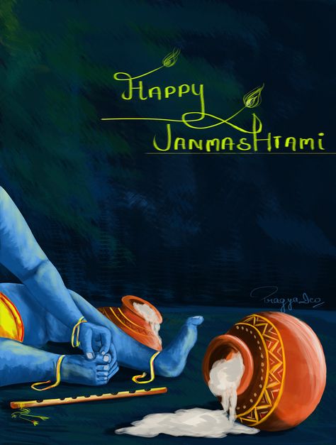 Lord Krishna , Janmashtami on Behance Krishna Janmashtami Poster, Lord Krishna Janmashtami, Krishna Janmashtami, Radhe Radhe, Illustration Character, Illustration Character Design, Lord Krishna, Graphic Design Illustration, Design Illustration