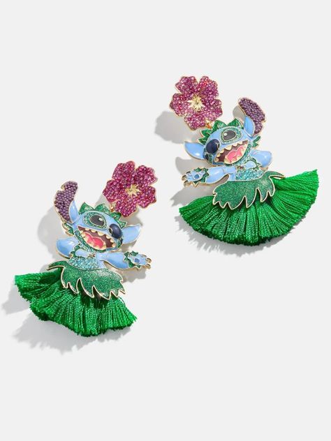 Stitch Apparel and Accessories 626 Day, Disney Princess Earrings, Disney Evil Queen, Hula Skirt, Disney Earrings, New Disney Princesses, Minnie Mouse Earrings, Snow White Disney, Mulan Disney