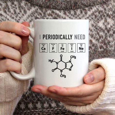 Science Quotes Funny, Cofee Bar, Pharmacy Decor, Basic Physics, Medical Jewelry, Cosmetic Design, Mugs For Men, Science Humor, Pottery Crafts