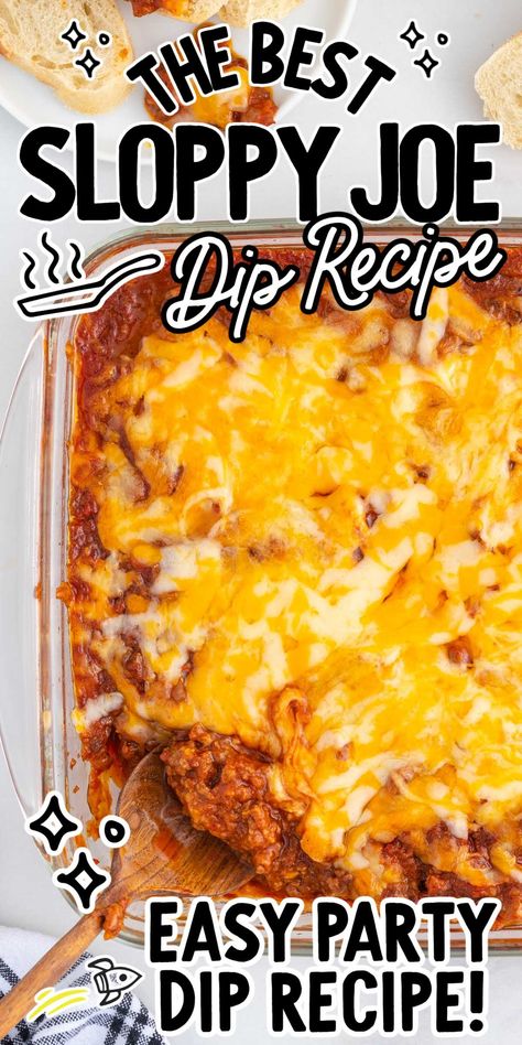 Meaty and cheesy, this sloppy Joe dip is perfect for a hearty game day appetizer. Sloppy Joe Dip Crock Pot, Sloppy Joe Dip Recipe, Sloppy Joe Dip, Sloppy Joes Dip, Crockpot Dips, Cheesy Sloppy Joes, Crock Pot Sloppy Joes, Slow Cooker Dips, Dip Party