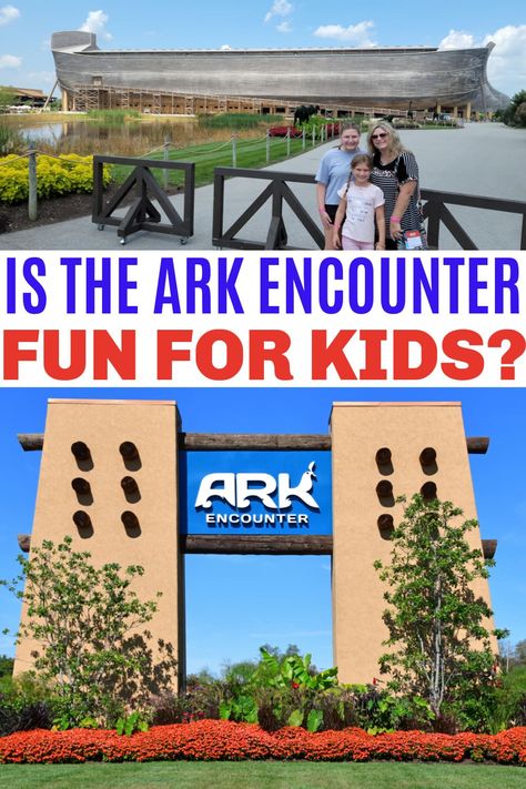 Is the Ark Encounter fun for kids? Find out about our experience and the parts of the park may or may not be enjoyable for children. #arkencounter via @sweeterbydesign The Ark Encounter, Creation Museum, Travel Route, Destination Ideas, The Ark, Best Accessories, About Family, Kids Logo, Travel Planning