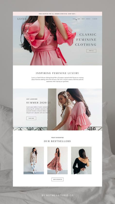 Minimal sophisticated eCommerce website design inspiration Fashion Boutique Website Design, Clothing Business Website Design, Website Design Online Shop, Clothing Brand Lookbook, Fashion Site Design Website, Fashion Designer Website Design, Minimal Fashion Website Design, Website Design For Clothing, Website Clothing Web Design