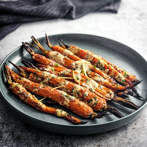 Recipe For Roasted Carrots, Roasted Veggies Recipe, Red Wine Recipe, Roasted Carrots Recipe, Easy Recipies, Creamy Mustard Sauce, Whole Roasted Chicken, Roasted Brussel, Bacon Jam