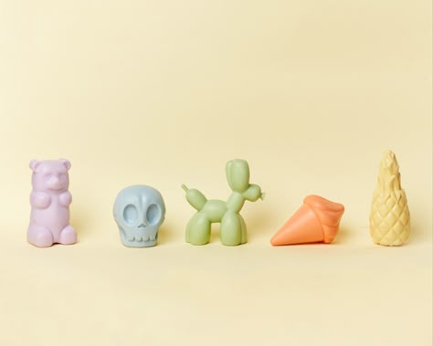 Barc London lilac gummy bear, baby blue skull, green balloon dog, coral whippy ice cream and yellow pineapple dog squeaky toy Dog Toy Collection, Aesthetic Dog Toys, Modern Dog Toys, Dog Brands, Cute Dog Accessories, Cute Dog Toys, Yellow Pineapple, Mom Essentials, Dog Brand