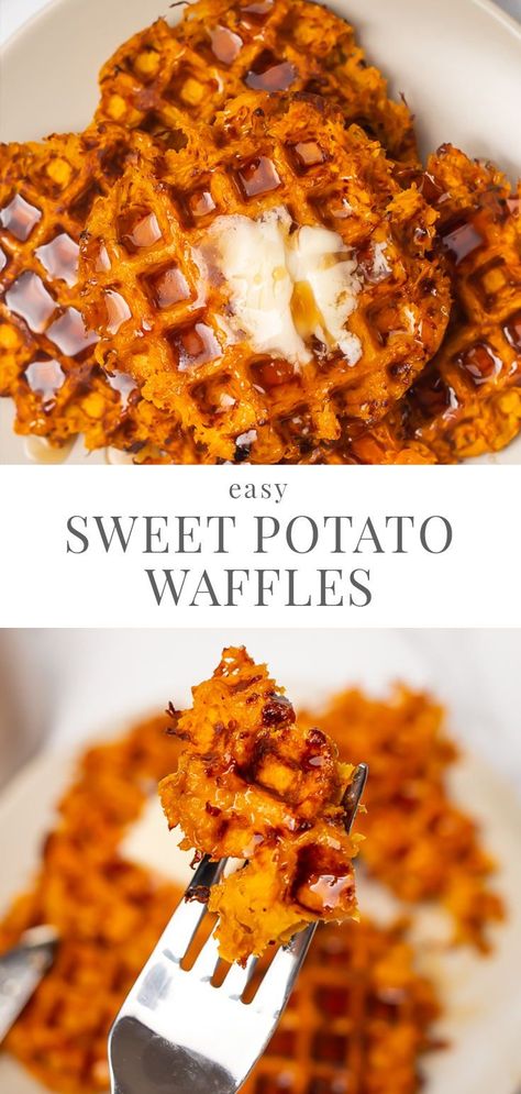 Dairy Free Gluten Free Breakfast Recipes, Healthy Dinner Gluten Free Dairy Free, Gluten Free Sweet Potato Waffles, Baked Sweet Potato Breakfast, Sweet Potato Hashbrown Recipes, Sweet Potato Ideas Healthy, Gluten Free Whole Foods, Low Gluten Recipes, Sweet Potatoes Breakfast Recipes