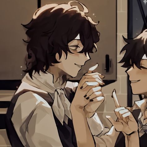 #bsd #bungoustraydogs #ranpo #poe #ranpoe #matchingicon #pfp Dog Match, Match Profile, Dazai Bungou Stray Dogs, Matching Profile, Silly Dogs, Match 3, Edgar Allan Poe, Bongou Stray Dogs, Stray Dogs Anime