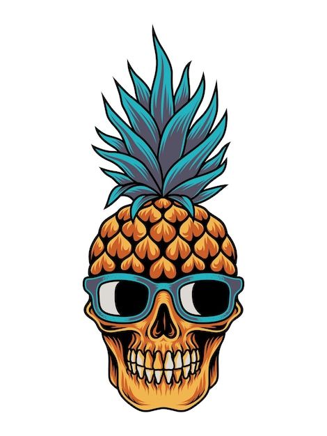 Diy Pineapple Decor, Pineapple Skull, Diy Pineapple, Small Tats, Pineapple Decor, Tattoo Design Book, Skull Tattoo Design, Abstract Art Wallpaper, Summer Theme