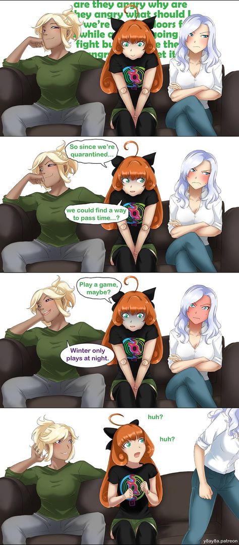 RWBY Comic: Oblivious, Art by #y8ay8a on Twitter, #RWBY #RWBYComic #RWBYComics #RWBYMeme #RWBYMemes #Penny #PennyPolendina #Robyn #RobynHill #Winter #WinterSchnee #RobynAndWinter #RobynxWinter #WinterAndRobyn #WinterxRobyn #Icebyrd #Snowbyrd #SchneewoodForest Rwby Pollination, Robyn Hill Rwby, Rwby Volume 9 Fanart, Rwby Comic Funny, Neo Rwby Fanart, Winter Rwby, Rwby Zwei, Rwby Mercury, Bumbleby Rwby