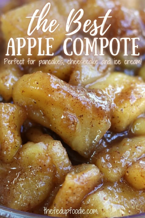 Apple Glaze Recipe, Quick Cinnamon Apples, Apples And Cinnamon Stovetop, Sweet Apples, Pancakes With Apple Topping, Pancake Fruit Topping, Cinnamon Apple Sauce, Cranberry Apple Compote, Apple Confit