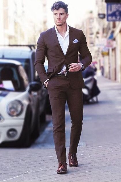 It's a beautiful suit Mens Fashion Dressy, Rapper Outfits, Formal Mens Fashion, Brown Suits, Beautiful Suit, Cheap Mens Fashion, Best Mens Fashion, Mens Fashion Classy, Men’s Suits